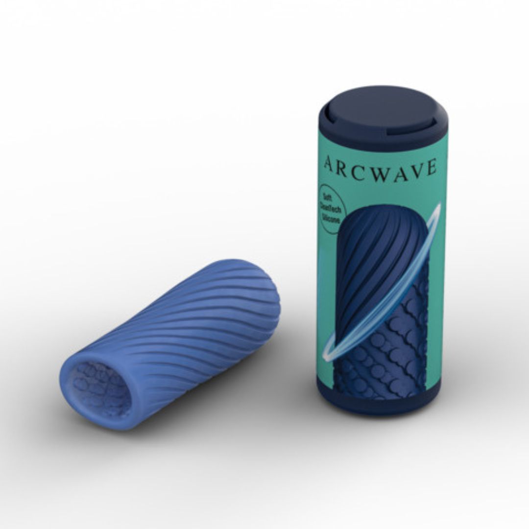 Arcwave Ghost 雙面紋理飛機杯自慰器-藍色