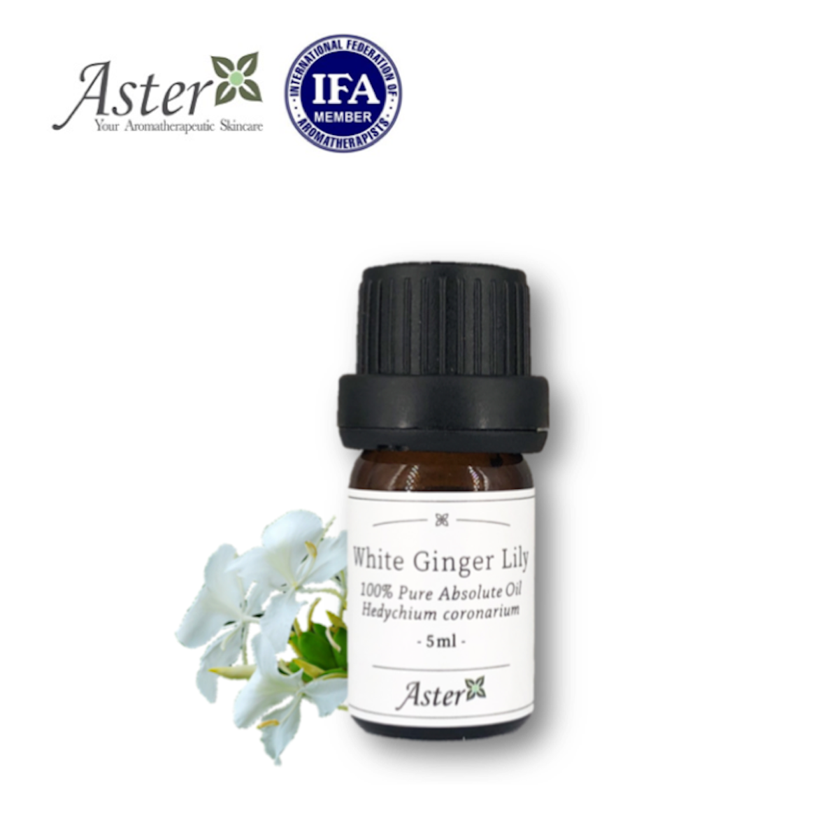 Aster Aroma 100% 薑花原精香薰油 Hedychium coronarium 5ml