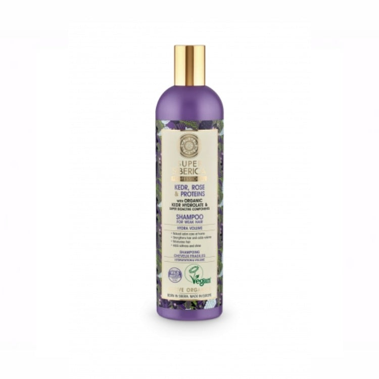 NATURA SIBERICA Super Siberica 專業系列 有機雪松玫瑰蛋白質洗髮水 - 400ml