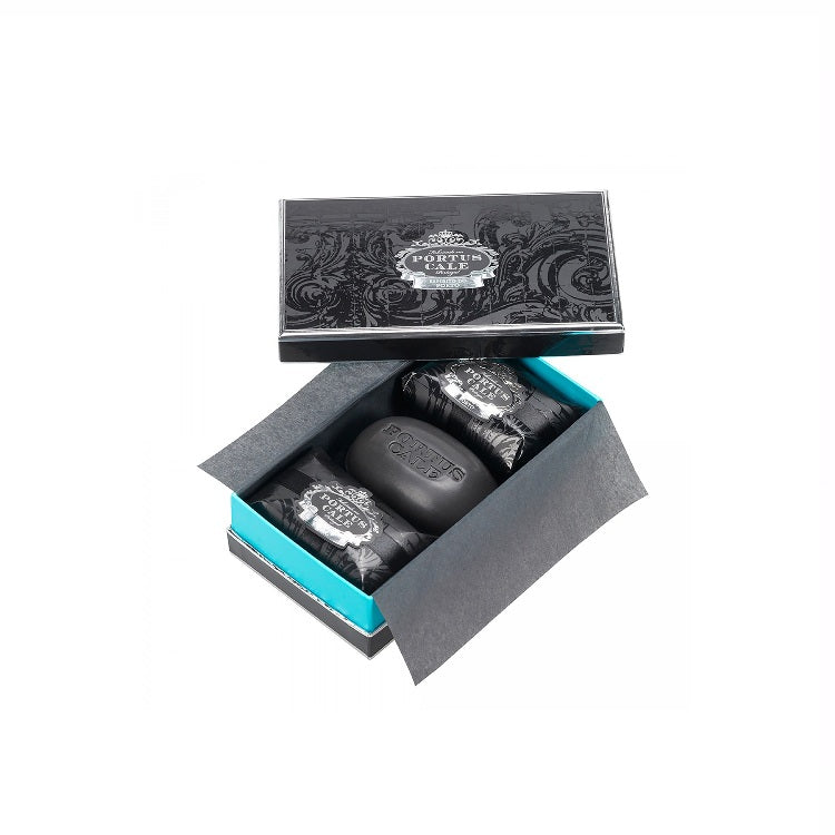 Portus Cale 神秘男爵香皂套裝 黑色 150g x 3
