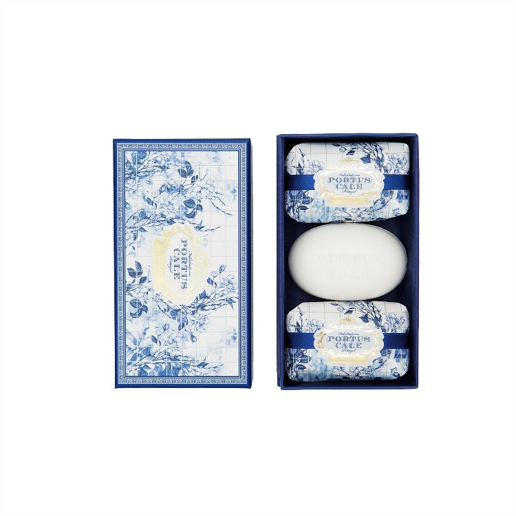 Portus Cale 藍彩青瓷香皂套裝 金色和藍色 150g x 3