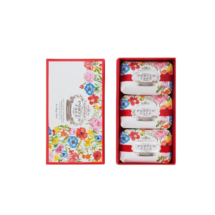 Portus Cale 盛開花園香皂套裝 紅色 150g x 3