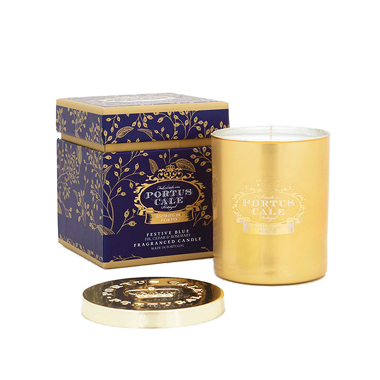 Portus Cale 喜慶藍香薰蠟燭 金色 210g