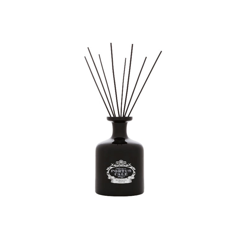 Portus Cale 閃亮的黑色藤條香薰座 黑色 2L
