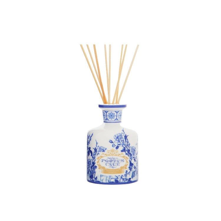 Portus Cale 藍彩青瓷藤條香薰座 金色和藍色 2L