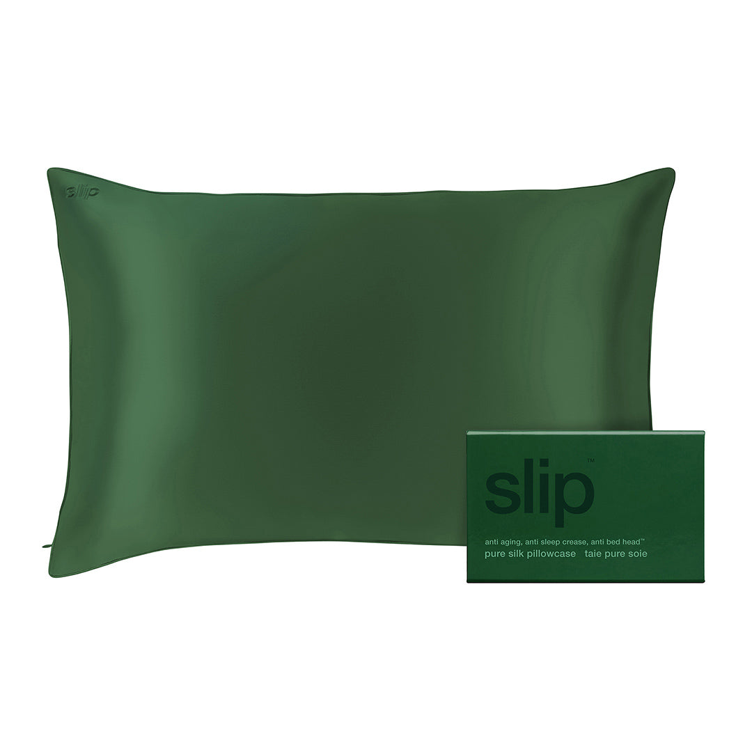 【限量版】SLIP PURE SILK PILLOWCASE - QUEEN - MOSS GREEN