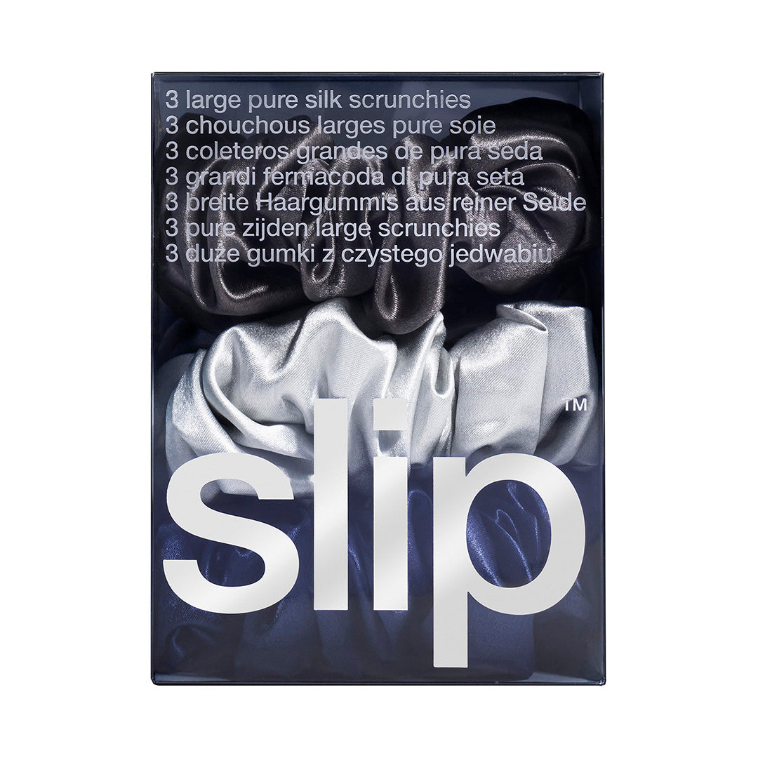 Slip Pure Silk Large Scrunchies - 海軍藍色