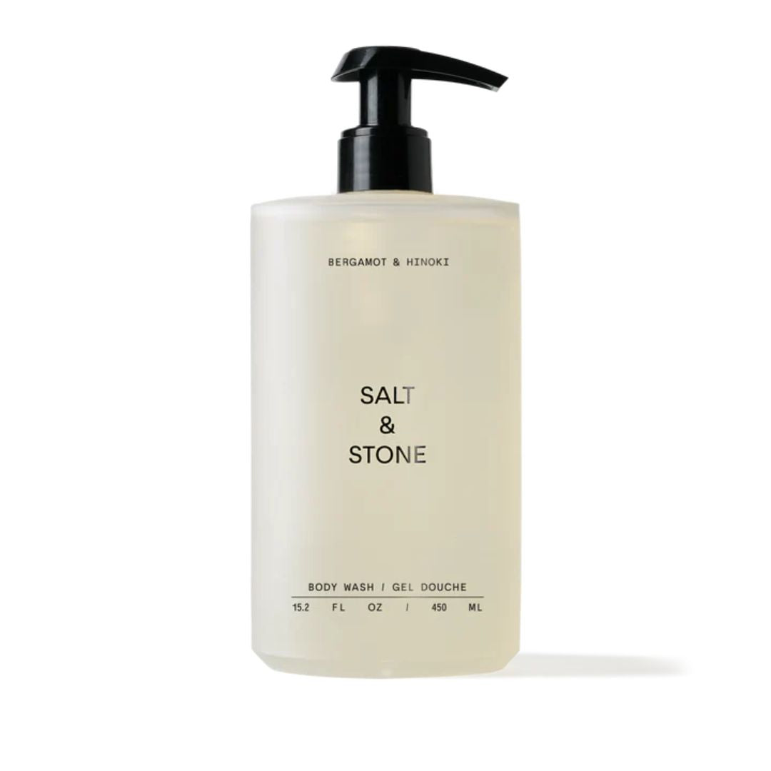 Salt & Stone 佛手柑與檜木 抗氧化沐浴露 - 450ml | 敏感肌適用